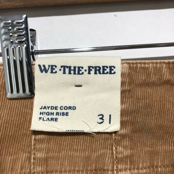 We The Free Womens Jayde High Rise Flare Corduroy Pants Brown Size 31 - Picture 6 of 8